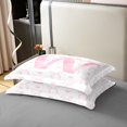 thumbnail image 4 of Erosebridal Housse de Couette Initiale W 100 % Coton Grand Lit, Literie Mignonne à Nœud Papillon Format Grand Lit, Déco de Princesse de Rêve, Réversible 3 Pcs (Sans Couette), 4 of 6