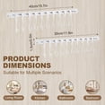 thumbnail image 3 of Multifunctional Slide Rail Hook Kitchen Utensil Hanging Rack Wall Mounted Hanger Space Saving Utensil Holder With 10 Hooks Sticky Wall Hooks Screw in Wall Hooks Suction Shower Soap Holder with Hooks, 3 of 5
