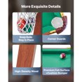 thumbnail image 4 of KFFKFF Folding Pool Table, 4.5 ft Portable Billiards Tables, Foldable Space-Saving Entertainment Game Set Includes Ball, Cue, Rack, Chalk, Brush, Brown with Bule Cloth, 4 of 9