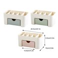 thumbnail image 2 of Makeup Organizer Wristwatch Storage Box with Drawer Case Desktop Sundries Container Cosmetics Brush Holder for Dorm Light blue, 2 of 9