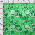 thumbnail image 3 of oneOone Cotton Poplin Light Green Fabric Tea Party Kettle Craft Projects Decor Fabric Printed By The Yard 42 Inch Wide, 3 of 5