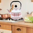 thumbnail image 3 of Enamel Tea Kettle Tableware Teapot Water Kettle for Kitchen Picnic Camping White, 3 of 9