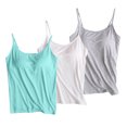 thumbnail image 1 of Timegard Womens Tank Tops with Built in Bras Scoop Neck Adjustable Spaghetti Strap Comfy Bottom Camis, 1 of 6