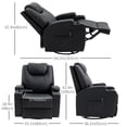 thumbnail image 3 of HOMCOM Fauteuil Inclinable de Massage en Cuir PU avec Siège Pivotant à 360 Degrés, 3 of 10