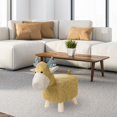thumbnail image 1 of Animal Footstool Wood Cute Footrest Ottoman for Entryway, Porch, Guest Room yellow, 1 of 8