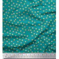 thumbnail image 1 of Soimoi Green Poly Georgette Fabric Polka Dots Print Fabric by the Yard 52 Inch Wide, 1 of 3
