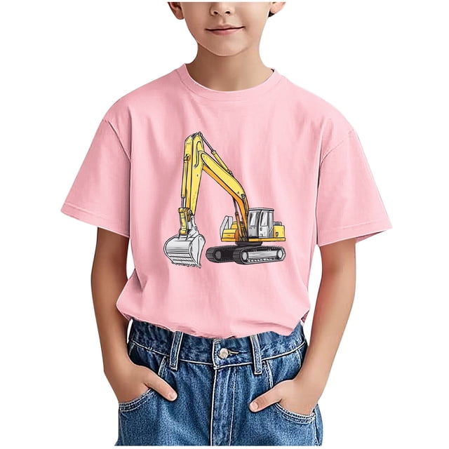 WRKEKC T-Shirts d'Été pour Garçons, T-Shirts Décontractés pour Garçons, T-Shirts Polyvalents Décontractés à Manches Courtes pour Enfants avec Motif Imprimé et Col Rond