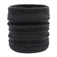 thumbnail image 2 of Winter Warm Plus Fluff Line Stripe Bib Cover Solid Color Collar Thick Knit Bib, 2 of 3
