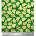 thumbnail image 1 of Soimoi Green Viscose Chiffon Fabric Artistic Leaves Print Fabric by the Yard 42 Inch Wide, 1 of 3