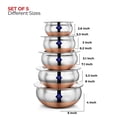 thumbnail image 5 of Silver Stainless Steel Copper Bottom Cookware Handi | Cooking, Serving Pot Pan, Bowl, Handi, Urli 1000ml, 5 of 5