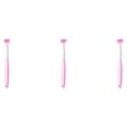 thumbnail image 3 of Transemion Triple Sided Toothbrush Soft And Gentle Protection Plastic Three Head Toothbrush For Cleaning A22 Peach Pink Child 3Set, 3 of 6