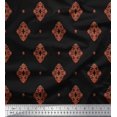 thumbnail image 1 of Soimoi polyester Crepe Fabric Filigree Damask Print Fabric by Yard 52 Inch Wide, 1 of 3