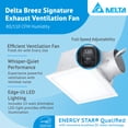 thumbnail image 2 of Delta Breez Signature Lumière DEL à Couleur Réglable avec Éclairage de Bord pour Ventilateur, 80/110 CFM, Blanc, 2 of 11