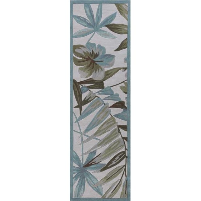 HomeRoots 352399 2 ft. 3 in. x 7 ft. 6 in. Runner Polyester Ivory Area Rug