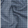 thumbnail image 1 of Soimoi Blue polyester Crepe Fabric Fleur_de_lis Damask Printed Fabric 1 Yard 42 Inch Wide, 1 of 6
