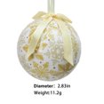 thumbnail image 3 of Suncoda Holiday Ball, Holiday Ball Ornament Tree Ornament, 2.8 Inch Multi-Style Holiday Light Bulb Ornament Holiday Tree Ornament Tree Dress Family Party Holiday Ornament, 3 of 5