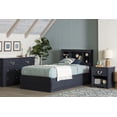 thumbnail image 3 of South Shore Navali Twin Bookcase Headboard with Storage, in Blueberry, 3 of 12