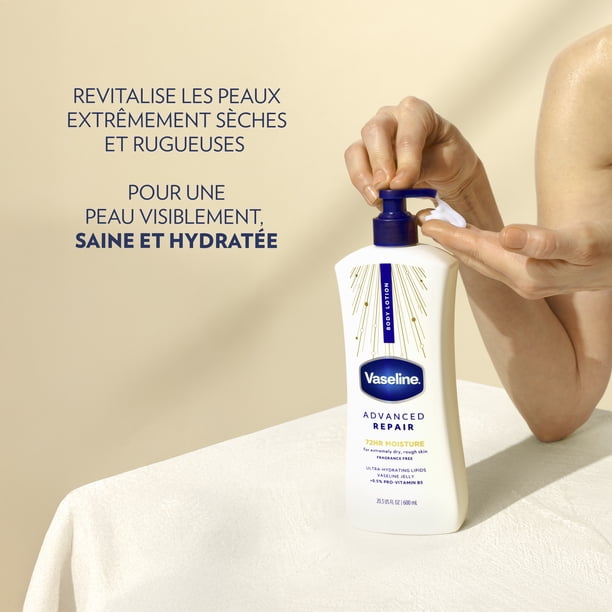 Vaseline Lotion Advanced Repair Fragrance Free 72H Moisture, 947