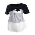 thumbnail image 1 of EIMELI T-shirt de Maternité Allaitement Hauts d'Allaitement Rayé Manches Courtes, 1 of 4