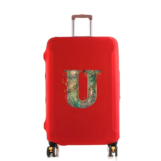 Luggage Dust Cover Pull-rod Case Protector Reusable for Washable 18-32inch Graphi Letter Printed Pattern Travel Accessories 8Graphic Letter U L