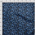 thumbnail image 4 of oneOone Velvet Medium Blue Fabric Abstracts Craft Projects Decor Fabric Printed By The Yard 58 Inch Wide, 4 of 4