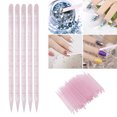 thumbnail image 4 of 100pcs Disposable Nail Cuticle Pusher Double End Sticks Cleaning Tool Suitable for Nail Art Fans, 4 of 8