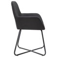 thumbnail image 2 of vidaXL Dining Chairs 2 pcs Black Fabric, 2 of 4