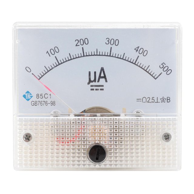 Panneau Analogique Ampèremètre Courant Mètre 0-500uA DC 0-500uA