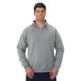 thumbnail image 1 of Jerzees Mens NuBlend Quarter Zip Cadet Collar Sweatshirt, S, Oxford, 1 of 3