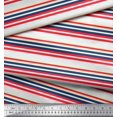 thumbnail image 2 of Soimoi Poly Georgette Fabric Horizontal Stripe Printed Fabric 1 Yard 52 Inch Wide, 2 of 5