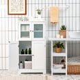 thumbnail image 3 of Costway Bathroom Floor Storage Cabinet Kitchen Cupboard w/Doors&Adjustable Shelf, 3 of 10