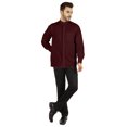 thumbnail image 2 of Bestman Solid Button-Down Shirt For Mens Chinese Collar Front Placket Formal Shirts, 2 of 7