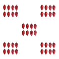 thumbnail image 2 of relayinert 8pieces Tree Decoration Eye-catching Pine Cone Decorations For Festive Red 5Set, 2 of 6
