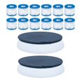 thumbnail image 1 of Cartouche de Filtre pour Piscines, (Lot de 12) avec Couverture de Piscine de 10` (Lot de 2), Performance de Filtration Incroyable, 1 of 6