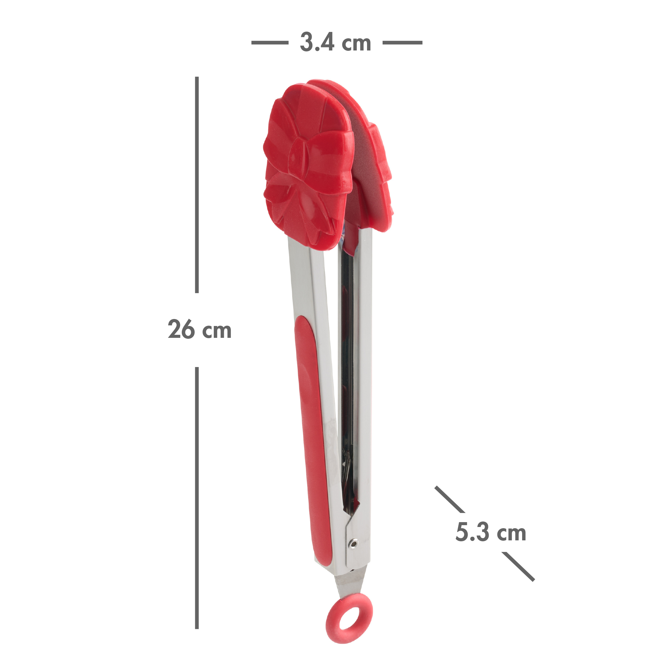 Holiday Time 10-Inch Tongs, Gift with Bow, Red