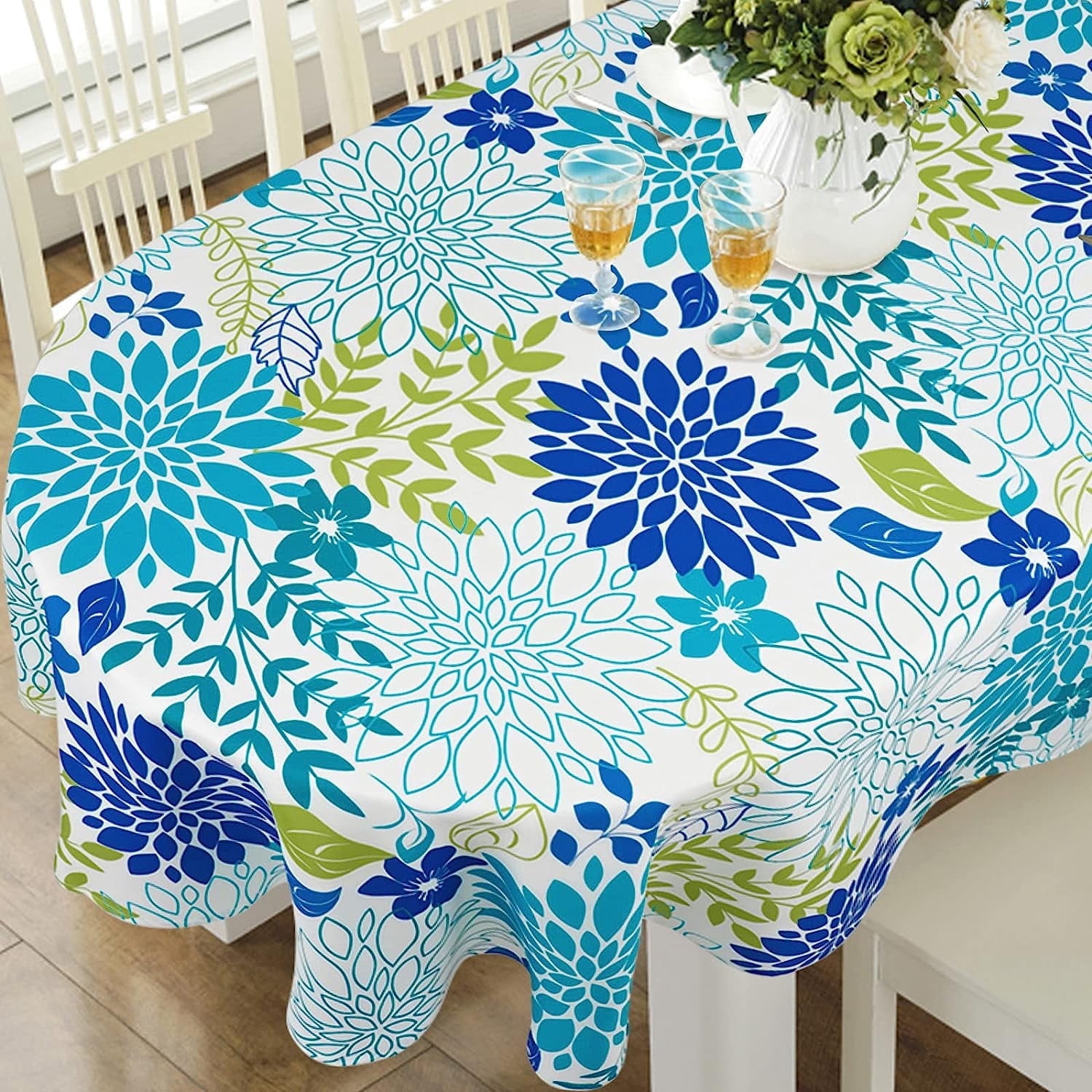 Nappe Ovale 60x102 Po pour Table Ovale, Nappes Imperméables pour Salle à Manger, Nappe Intérieure Extérieure