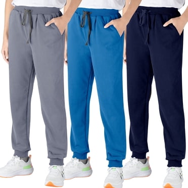 BIG ELEPHANT Boys Sweatpants, Cotton Sports Jogging Pants with Pockets and Drawstring, 3 pack (6-15Y)