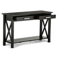 thumbnail image 3 of SIMPLIHOME Kitchener SOLID WOOD 47 inch Wide Contemporary Modern Console Sofa Entryway Table in Hickory Brown with Storage, 2 Drawers and 1 Shelf, for the Living Room, Entryway and Bedroom, 3 of 5