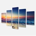 thumbnail image 2 of Beautiful Sunrise over Blue Sea - Seashore Canvas Art Print, 2 of 3