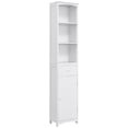 thumbnail image 1 of HOMCOM Armoire de Rangement pour Salle de Bain, Grande Tour à Linge avec Étagères et Tiroir, 1 of 10