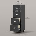 thumbnail image 3 of HOMCOM Lateral File Cabinet with 4 Drawer, Lock, for A4 Letter, Black, 3 of 10