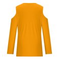 thumbnail image 5 of Yuyuzo Womens Tunic Tops Cold Shoulder Long Sleeve Shirts Loose Solid Color Lightweight Tee Tops, 5 of 5