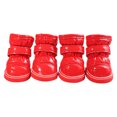 thumbnail image 1 of PU Leather Dog Snow Booties - Breathable, Anti-Slip - for Large Dogs, Winter Outdoor, Protect Paws from Snow/Ice, 1 of 8