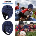 thumbnail image 4 of Surlim Soft Helmet for Flag Football Scrum Cap Soft Shell Helmet Rugby Headgear for Youth Adults (Navy Blue Large), 4 of 5