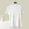 thumbnail image 2 of Zpanxa T-Shirt en Molleton Douillet, Haut Thermique Léger pour Femmes avec Col Rond en Plusieurs Couleurs, 2 of 4