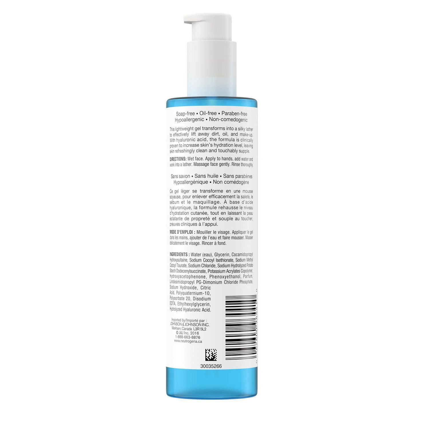 Neutrogena Hydro Boost Gel Nettoyant Hydratant pour le Visage à l'Acide Hyaluronique