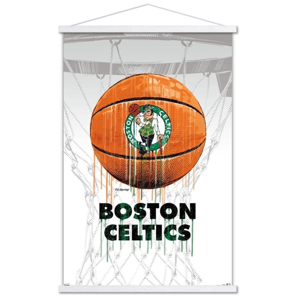 NBA Boston Celtics - Drip Ball 20 Wall Poster, 22.375" x 34" Framed