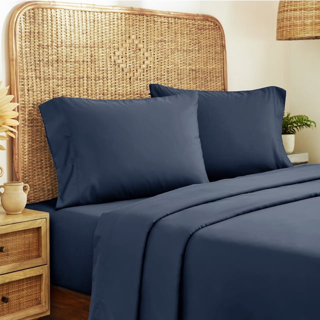 California Design Den - Luxury Sheets Bed 100% Cotton, 600 Thread Count, Deep Pocket, Snug Fit, Soft & Crisp Best Bedsheet Set with Sateen Weave