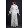 thumbnail image 4 of Bimba Robe Maxi à Manches Longues pour Femmes en Georgette Mousse, Imprimée d'Oiseau Pêcheur King, Taille Élastique - XX-Grand, 4 of 5