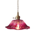 thumbnail image 1 of lionlar Flower Pendant Light Flower Glass Hanging Lamp for Bedside Coffee Restaurant Small, 1 of 9